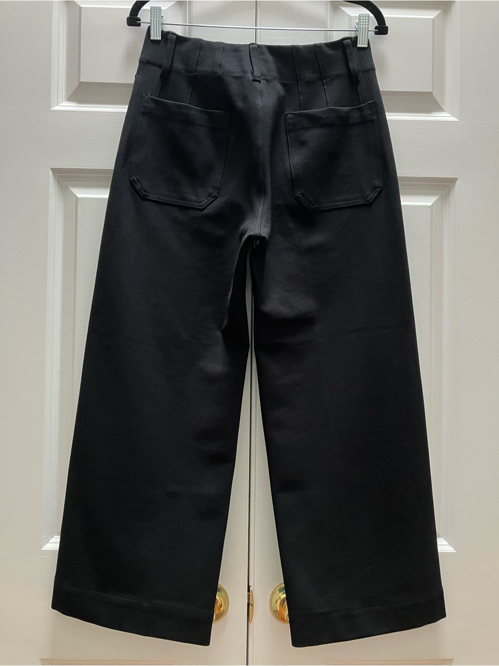 Anthropologie Maeve The Colette Ponte Crop Wide Leg Pants Black size 27 - Picture 6 of 13